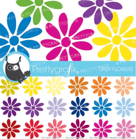  flower daisy clipart (commercial