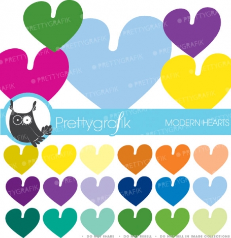 30 hearts clipart (commercial use,