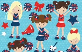 Cheerleader clipart (commercial