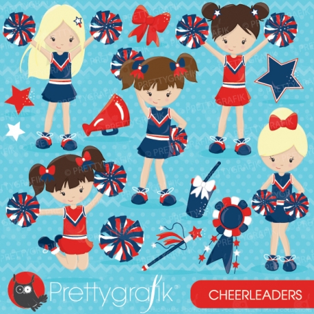 Cheerleader clipart (commercial