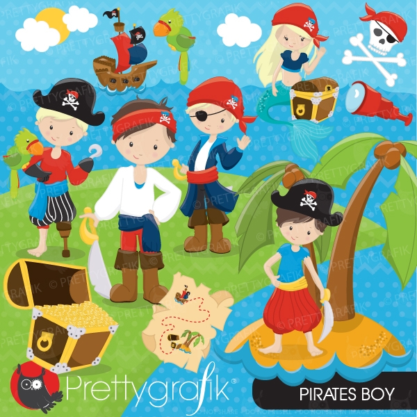 Download Pirate Boy clipart (commercial use, vector graphics) 