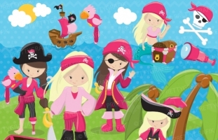 Pirate Girl clipart (commercial