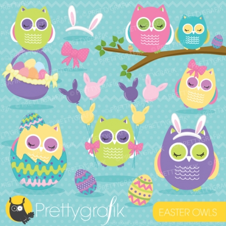  easter owls, owl bunny ears