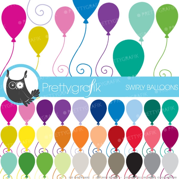 Download 30 balloons clipart (commercial use, vector graphics) 
