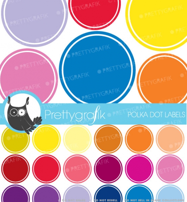 Download 30 polka dot label clipart (commercial use, vector graphics) 