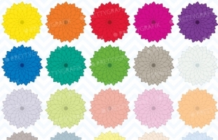 25 flower clipart (commercial use,