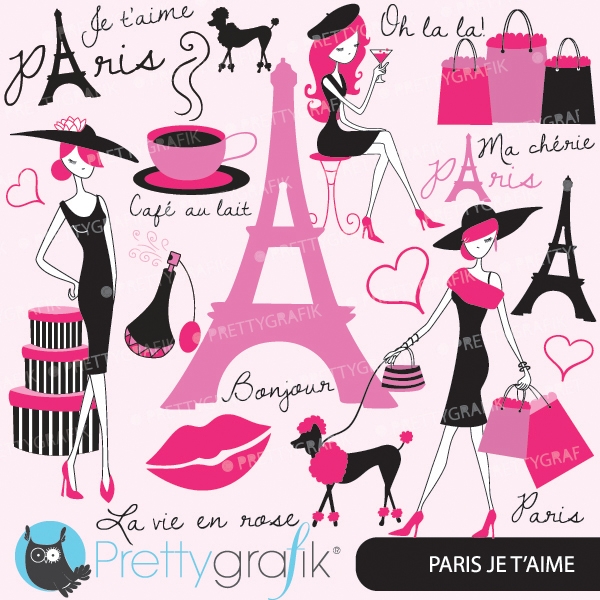 Download Paris Fashion Clipart for Scrapbooking  