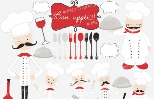 chef kitchen clipart commercial