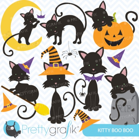 Halloween cats clipart