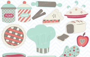 Baking clipart commercial use,