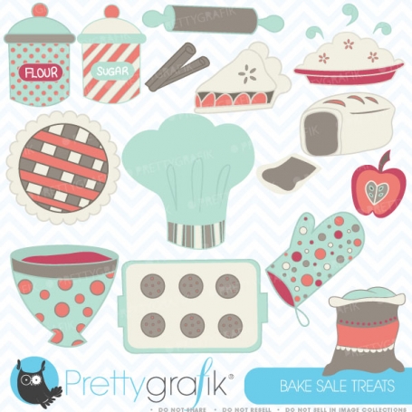 Baking clipart commercial use,