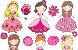 princess clipart (commercial use,