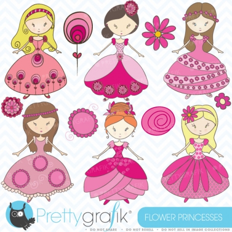 princess clipart (commercial use,