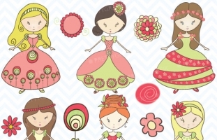 royal princesses clipart