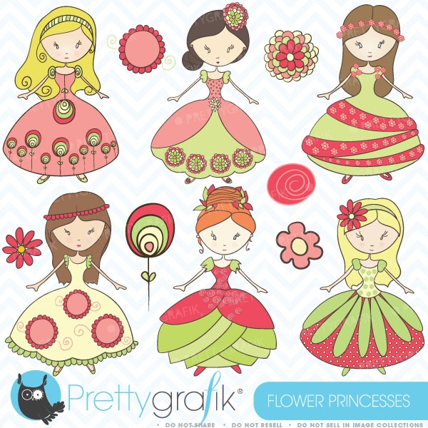 Download royal princesses clipart (commercial use, vector graphics) 