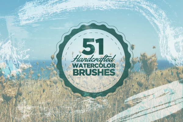 Download 51 Beautiful Watercolor Brushes 