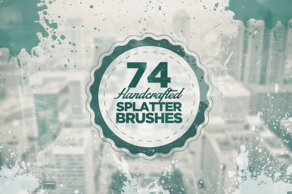 Download 74 Handmade Splatter Brushes 