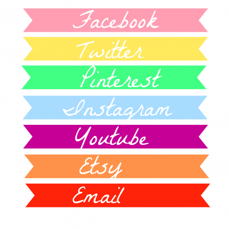 Rainbow Social Media Icons