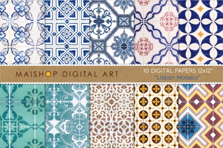 Digital Paper - Lisbon Mosaics