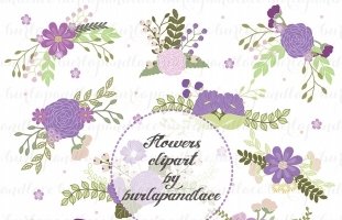 Flower clipart purple