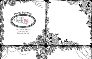 Vintage Floral Borders Digital