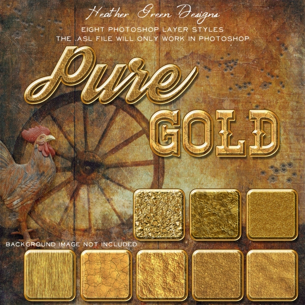 gold photoshop layer style free
