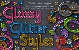 Photoshop Styles: Glossy Glitter