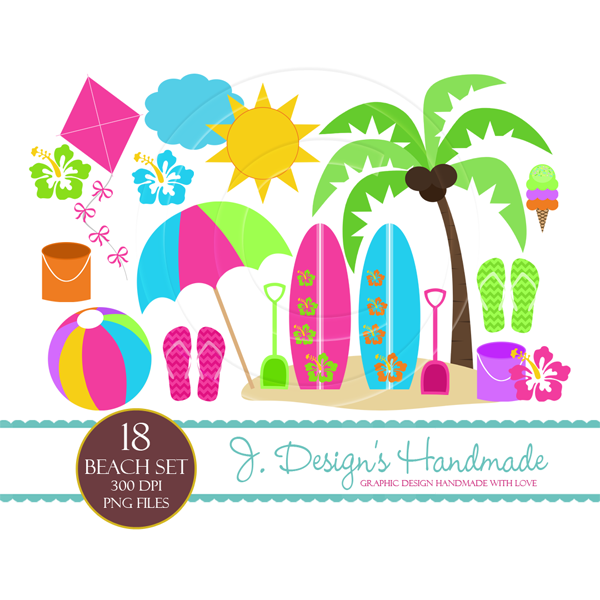 Download Beach Day Commercial Use Digital Clipart 