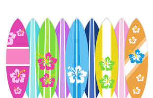 Surfboard Commercial Use Clipart 