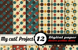 Vintage Polka dots - Digital Paper