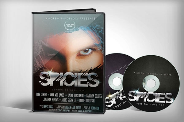 Download DVD cover Mockup with 1 and 2 discs 