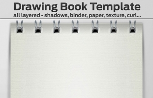 notepad / drawing book mockup