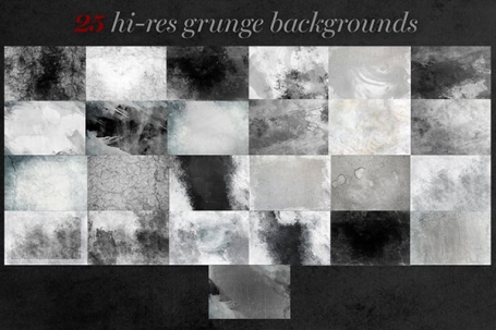 25 Grunge Black/White Backgrounds