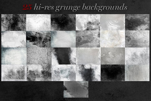 Download 25 Grunge Black/White Backgrounds 