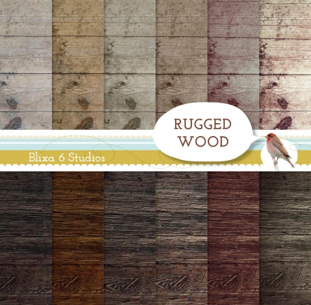 Rugged Wood Digital Textures