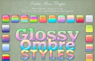 Glossy Ombre Photoshop Layer Styles