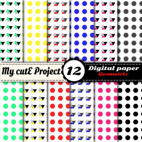 Geometric - Digital Paper Pack - 