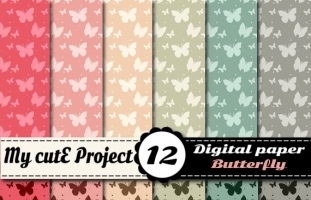 Butterfly 2- Digital Paper Pack -