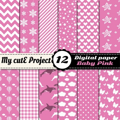 Baby Pink - Digital Paper Pack -
