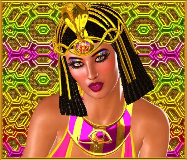 Download Egyptian Beauty in Pink and Gold 