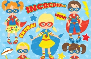 Superhero clip art 