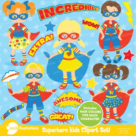 Superhero clip art 