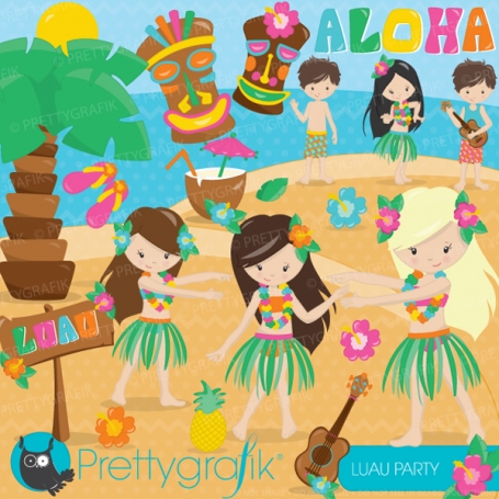 Luau clipart commercial use,