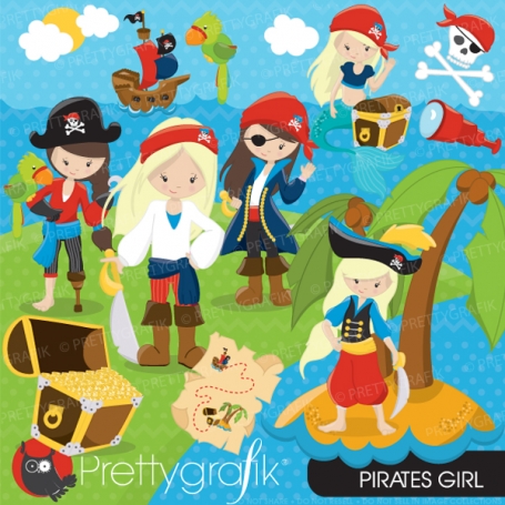 Pirate girls clipart commercial