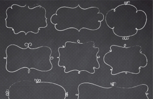 Chalkboard labels clipart