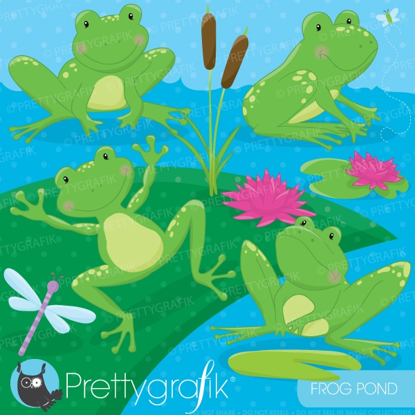 Download Frog pond clipart commercial use, vector graphics - CL688 