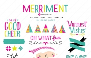 Merriment & Sentiment (Clipart)