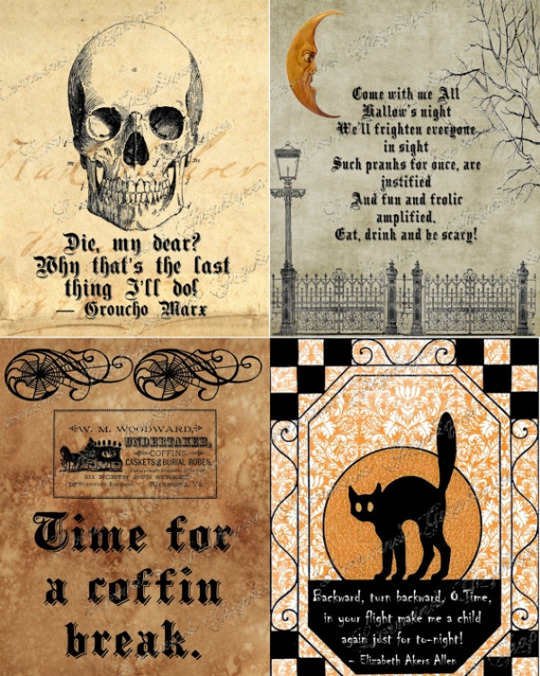 Download Halloween Vintage Style Instant Printable 