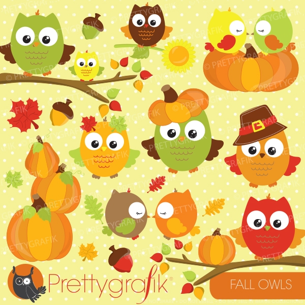 Download Fall owls clipart - CL693 