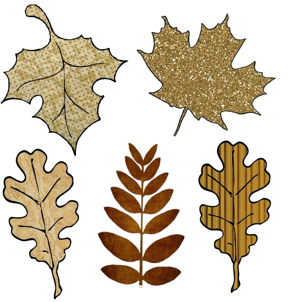 Download Golden Moments Digital Leaves Clipart 